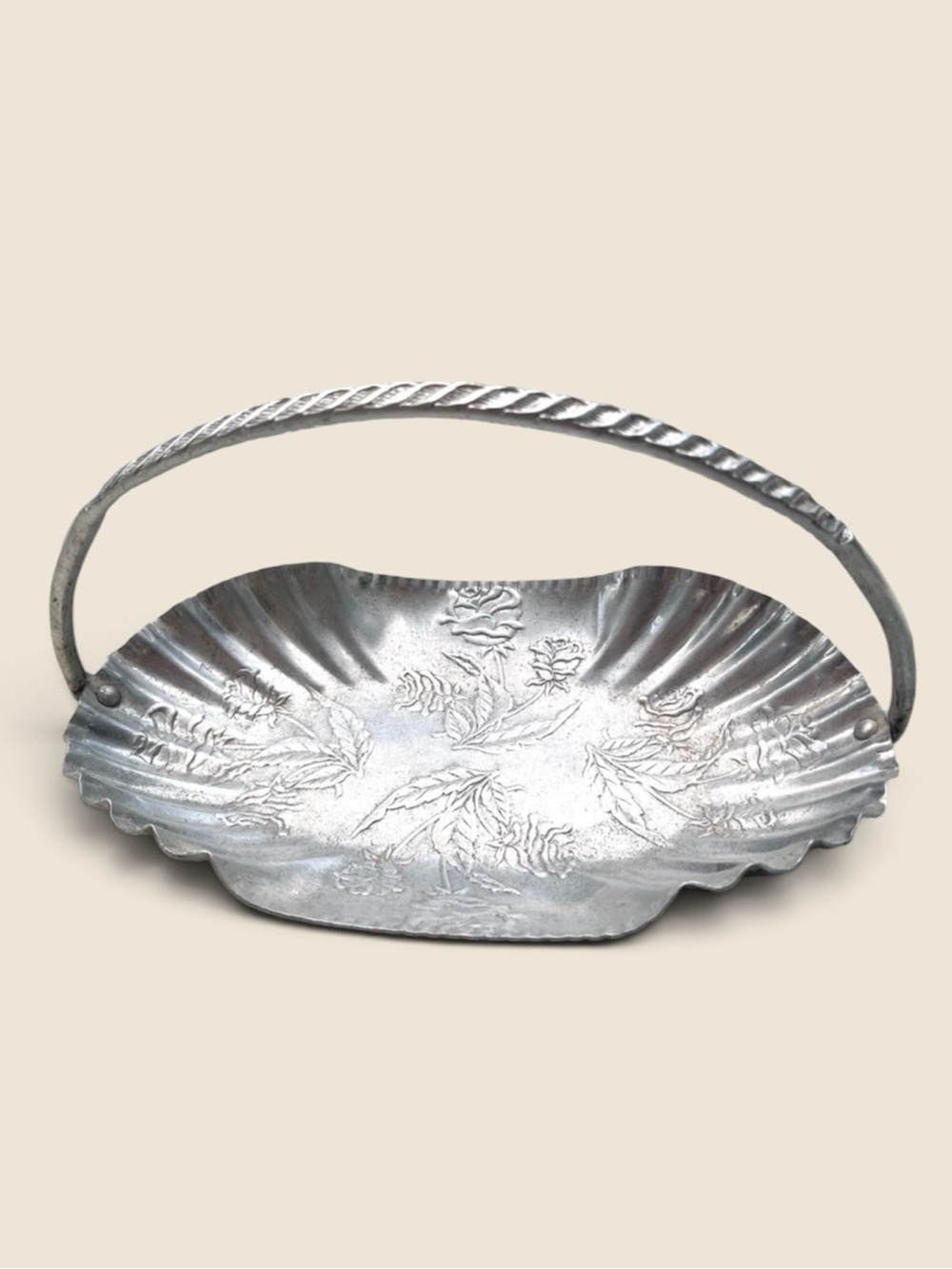 Vintage Silver Tray with Handle